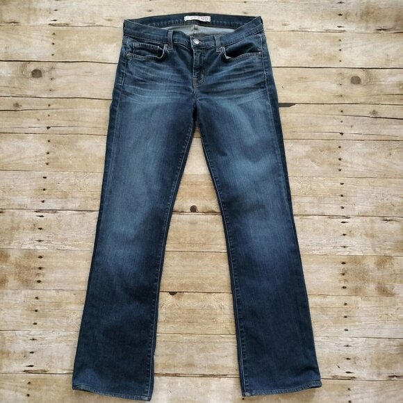 J Brand Babe Bootcut Jeans Classic 29x29 Dark Wash Stretch USA - Picture 2 of 8